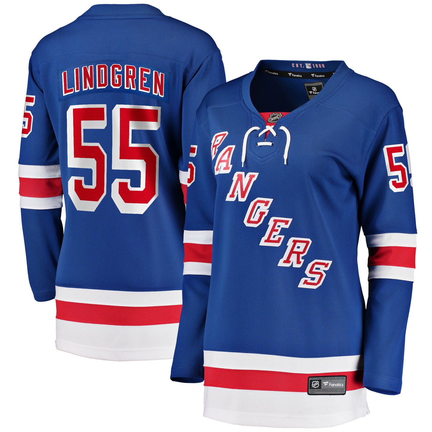 Ryan Lindgren New York Rangers Fanatics Branded Women's 2017/18 Home Breakaway Jersey - Blue